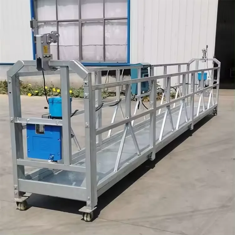 High Rise Building Window Glass Cleaning Machine ZLP630 Suspended Working Platform Gondola With Hoist Electric Control Box