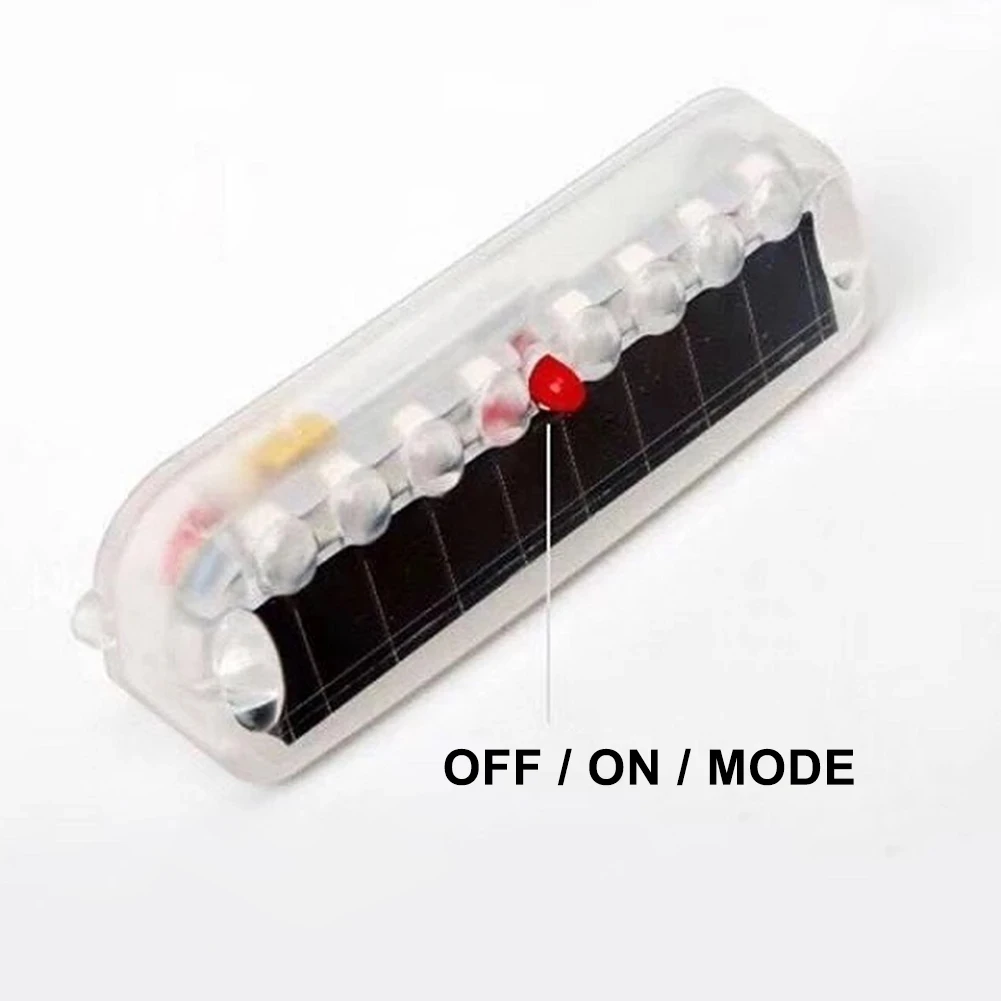 Colorful Solar Anti-rear end Collision Lamp Car Burglar Alarm Motorcycle Tail Strobe Motorcycle Flashing Safety Warning Light