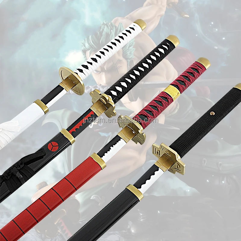 104cm Zoro Sword Cosplay One Katana Piece Wooden Sword Anime Katana Toy ...