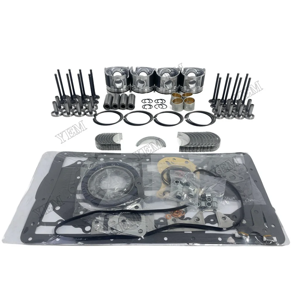 Overhaul Kit With Cylinder Gaskets Piston Rings Bearing Valves Fit for Mitsubishi D04F Engine Parts