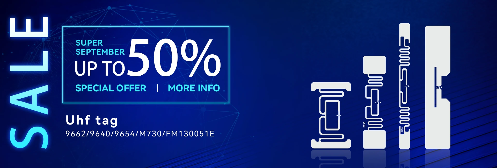 UCODE DNA Vehicle Head Light RFID UHF Sticker - Uv-proof