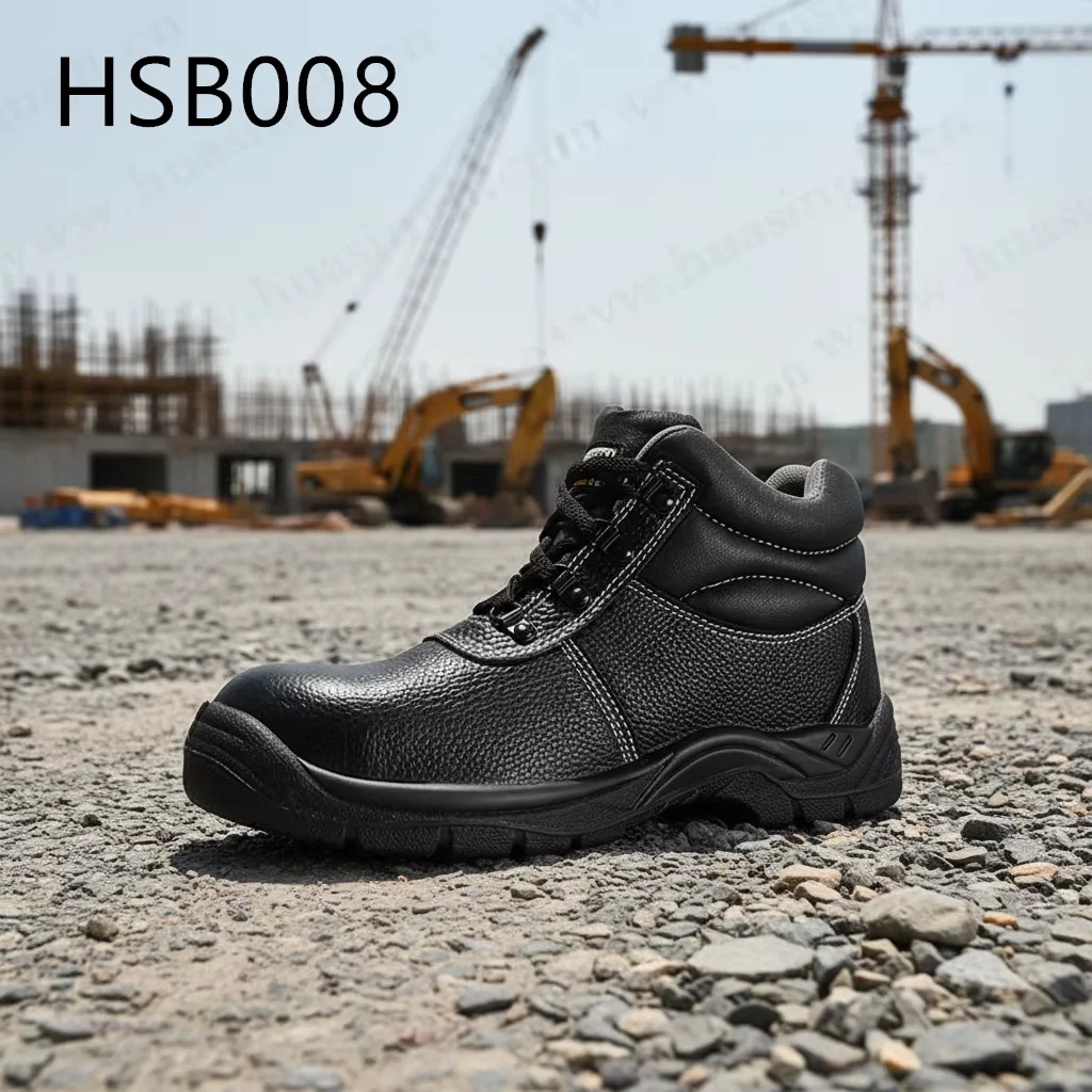 ZYF, calzature da sicurezza per la produzione di batterie con suola resistente ad acidi e alcali, colore nero, calzature da lavoro per il settore della lavorazione del legno, con inserto antinfortunistico in acciaio nella punta, modello HSB008
