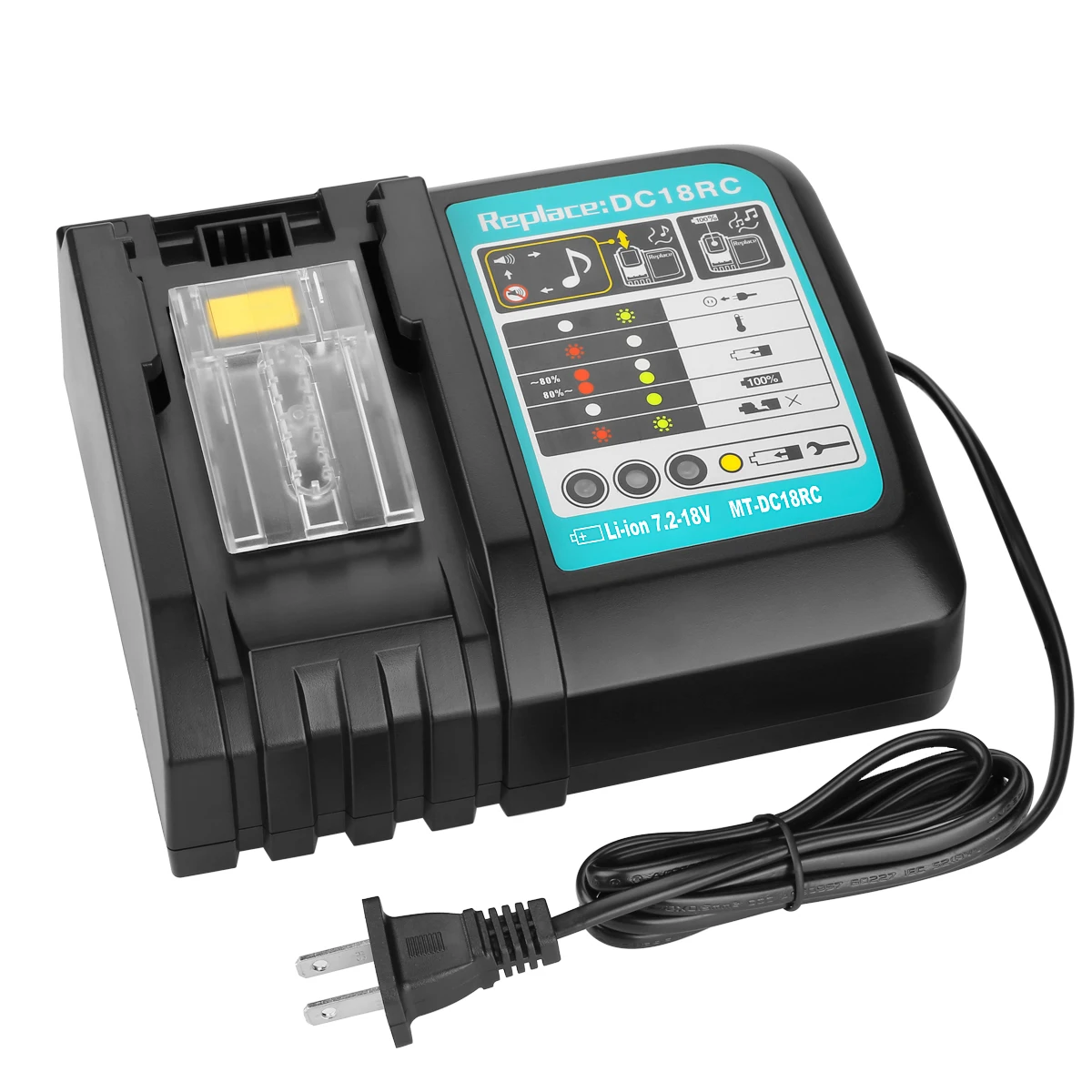 Для 14,4 V ~ 18V 3.0A литий-ионных батарей DC18RC Замена Makita зарядное устройство