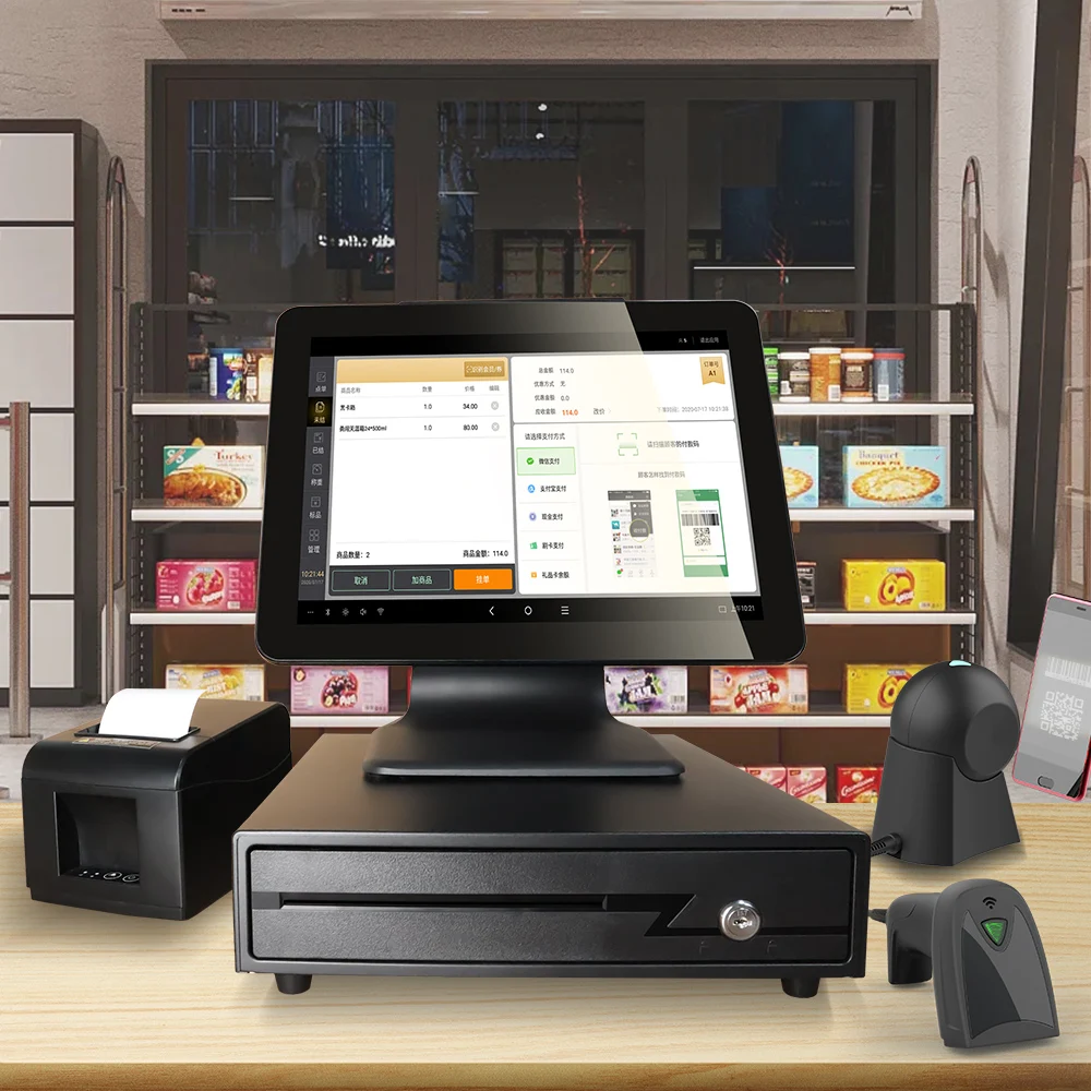 Xincode Cheap Win10 Pos Systems Cash Register Machine All in One Retail Pos Terminal Caisse Enregistreuse Complet Sistemas Pos