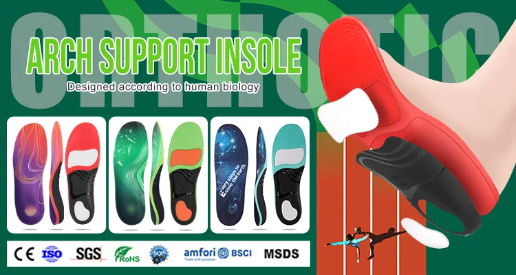 product joghn oem custom 35cm poron pro flat foot sole insoles wholesale orthopedic support insoles orthotic arch insole-35