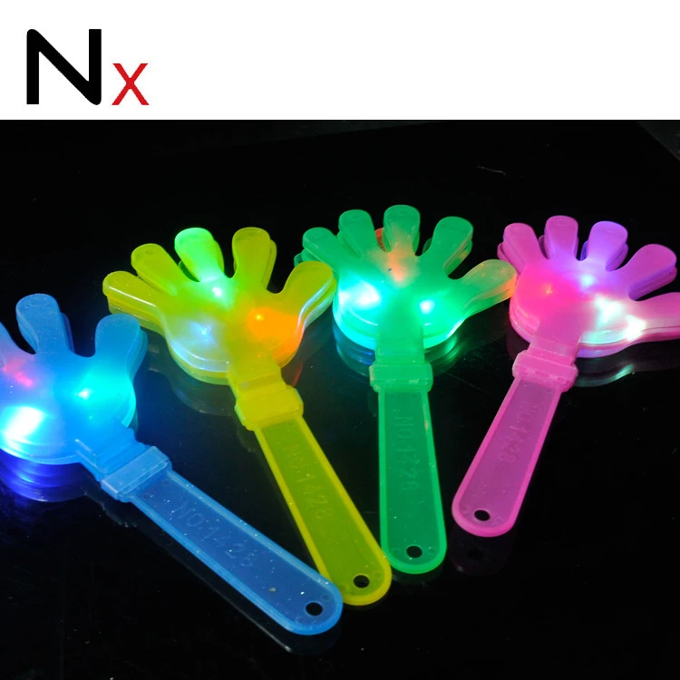 Многофункциональная Пластиковая ручная игрушка в форме ладони карамельного цвета с мигающим светодиодным светом