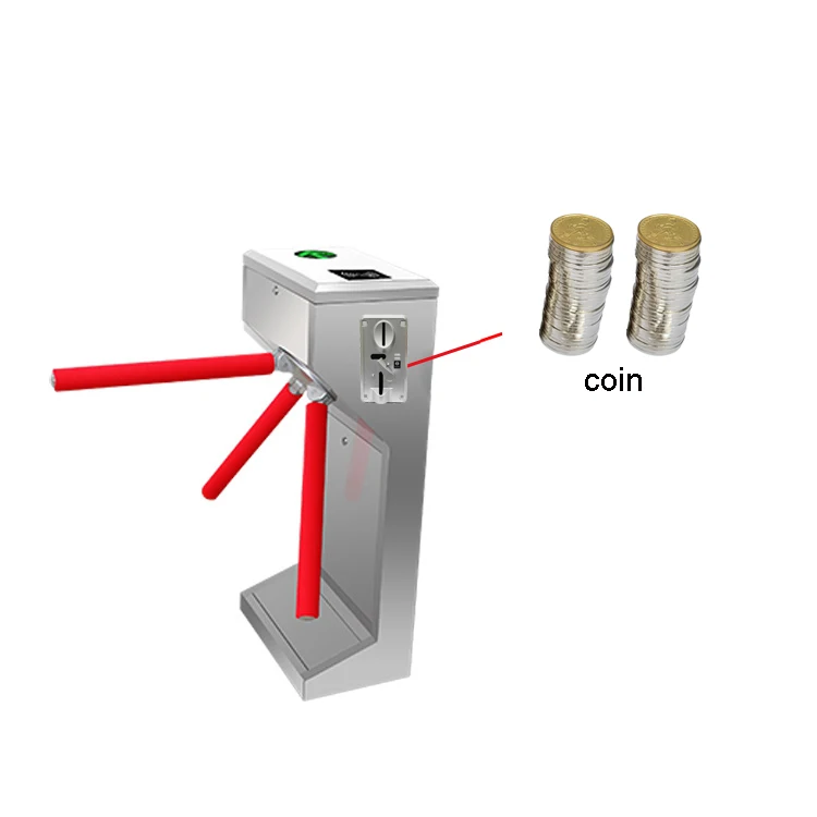 Factory Price Full Coin Operated Time Attendance Employee Entrance Tripod Turnstile Gate