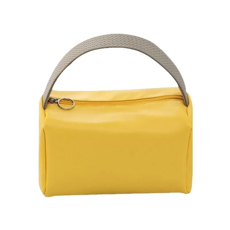 Large Capacity Waterproof Travel Portable Storage Bag PU Zipper Pure Color Cosmetic for Toiletry Bag