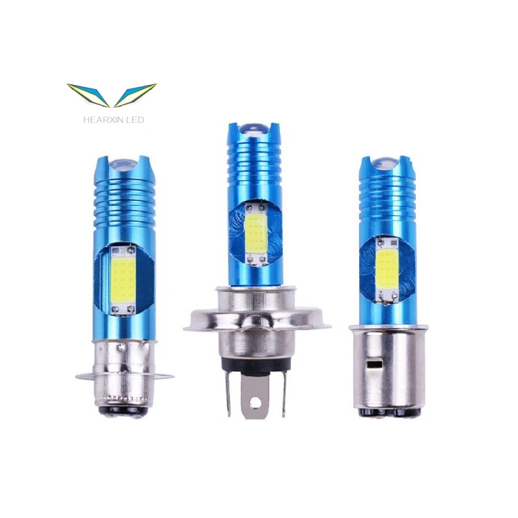 Мотоцикл RGB H4 BA20D светодиодная фара мотоцикла лампы COB лампа мото фары Мотоцикл аксессуары 12V