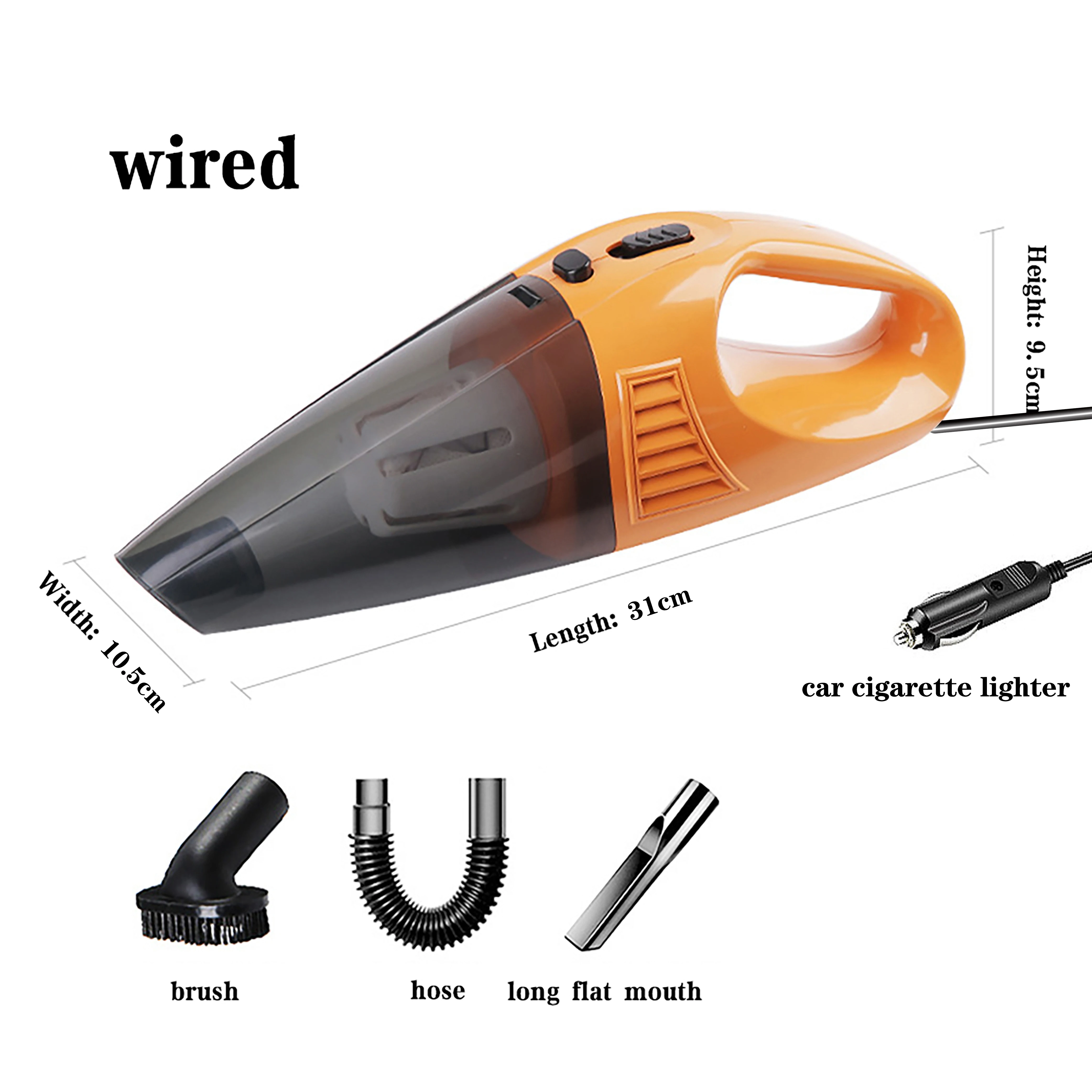 Автомобильный беспроводной портативный мини-пылесос с большим всасыванием 4500