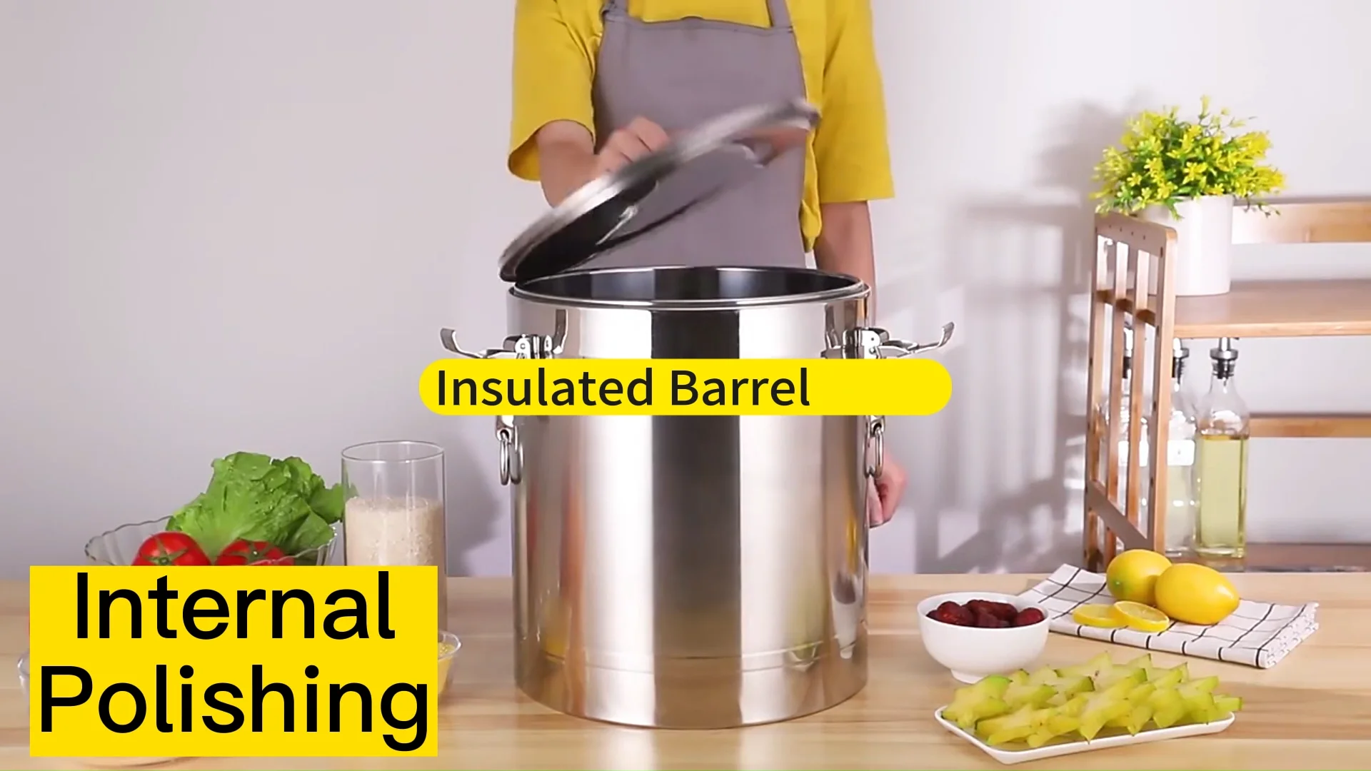 Insulation Barrel Food Warmer Commercial Stainless Steel Insulated