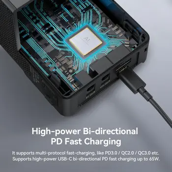 Small Rig V Mount Battery VB155 10500mAh 155Wh 14.8V Support 65W PD USB-C Fast Charger V-Mount Battery with D-TAP USB-A  - 3581 detail image