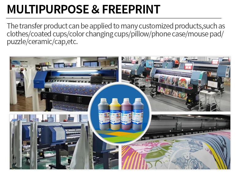 Dye Sublimation Ink for Epson  F6270 F7200 Printer  Digital Printing Sublimation Ink factory