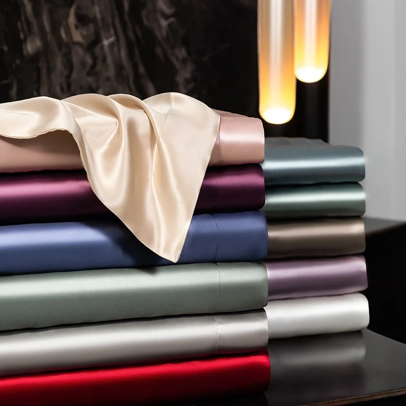 Wholesale Luxury Gift Box 16mm 19mm 22mm Woven 100% Silk Pillowcase with Zipper Closure for Hotel & Home Use