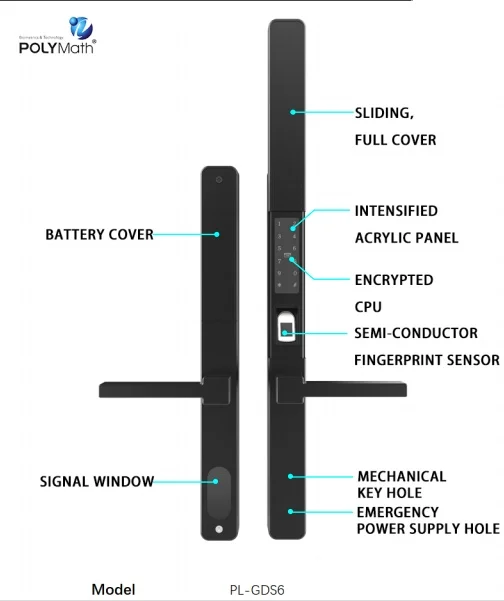 Villa Remote Control Programmable Electric Sensor Waterproof Sweden Zigbee Smart Door Lock