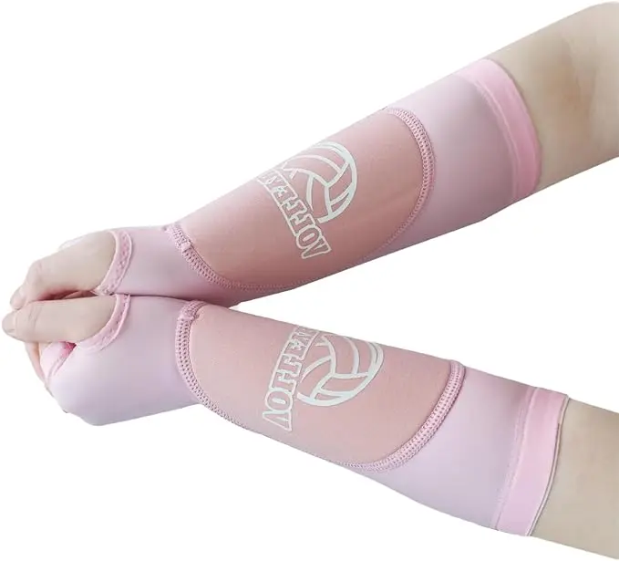 Protège-bras De Volley-ball – 1 Paire – Manches Avec Coussinets 4 Mm, Trou Pouce, Polyamide/élasthanne – Pour Enfants, Ados – Sport, Entraînement