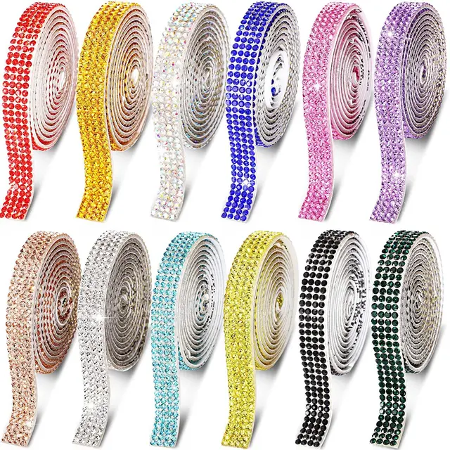 DIY Self-Adhesive Rhinestone Tape for Clothing Accessories and Hot Melt Glue DIY Gifts and Car Decor