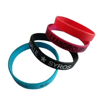 custom silicone wristband printing logo growing in the dark bracelet girls and boys hand bracelet pulseras de silicon