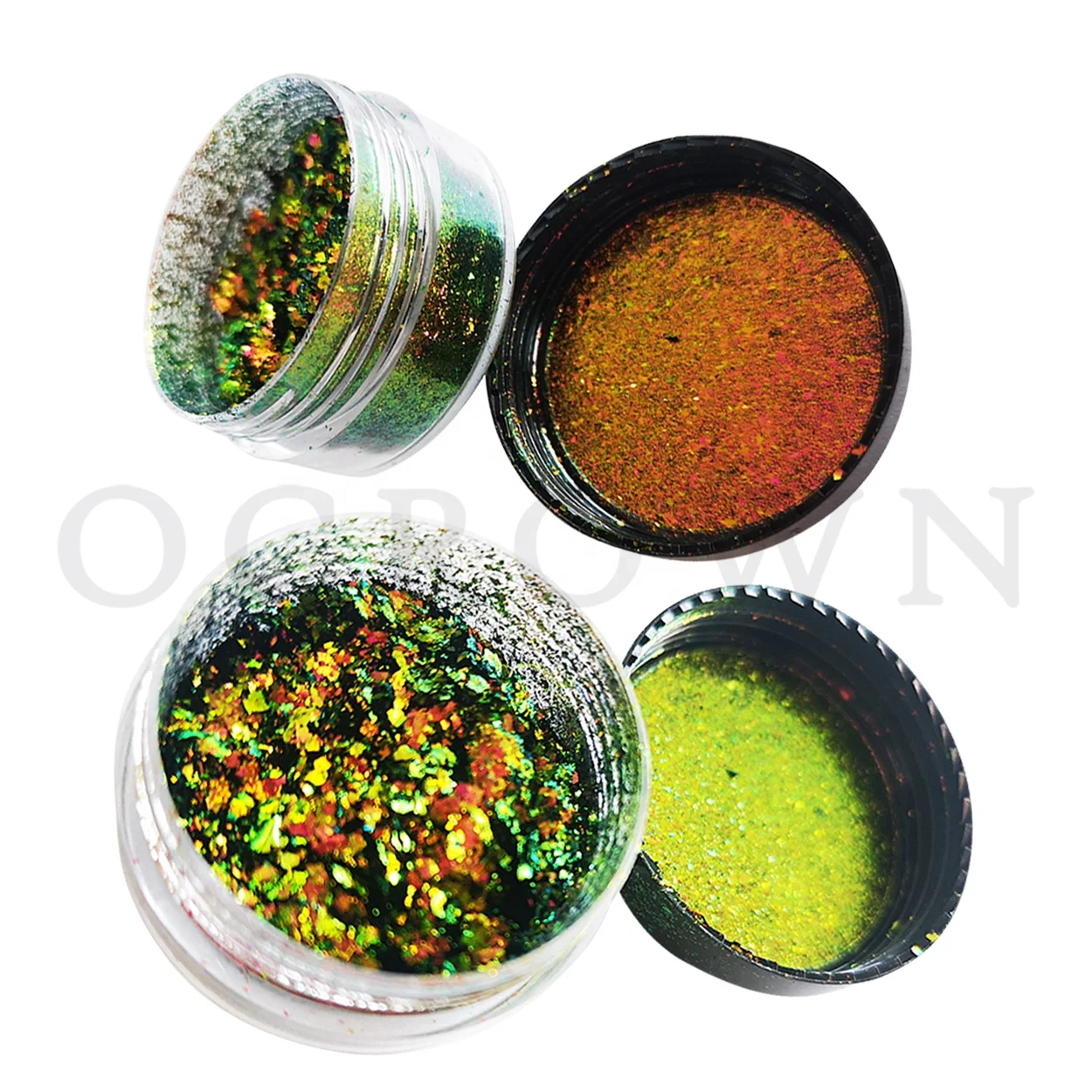 Косметика Ocrown тени для век с камелеоном/снежинками Хамелеона многохромовый пигмент