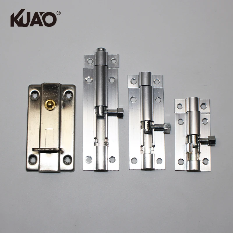 Stainless Steel Tower Bolt Assorted Sizes Hardware for Home Office Cabinet Security Locking