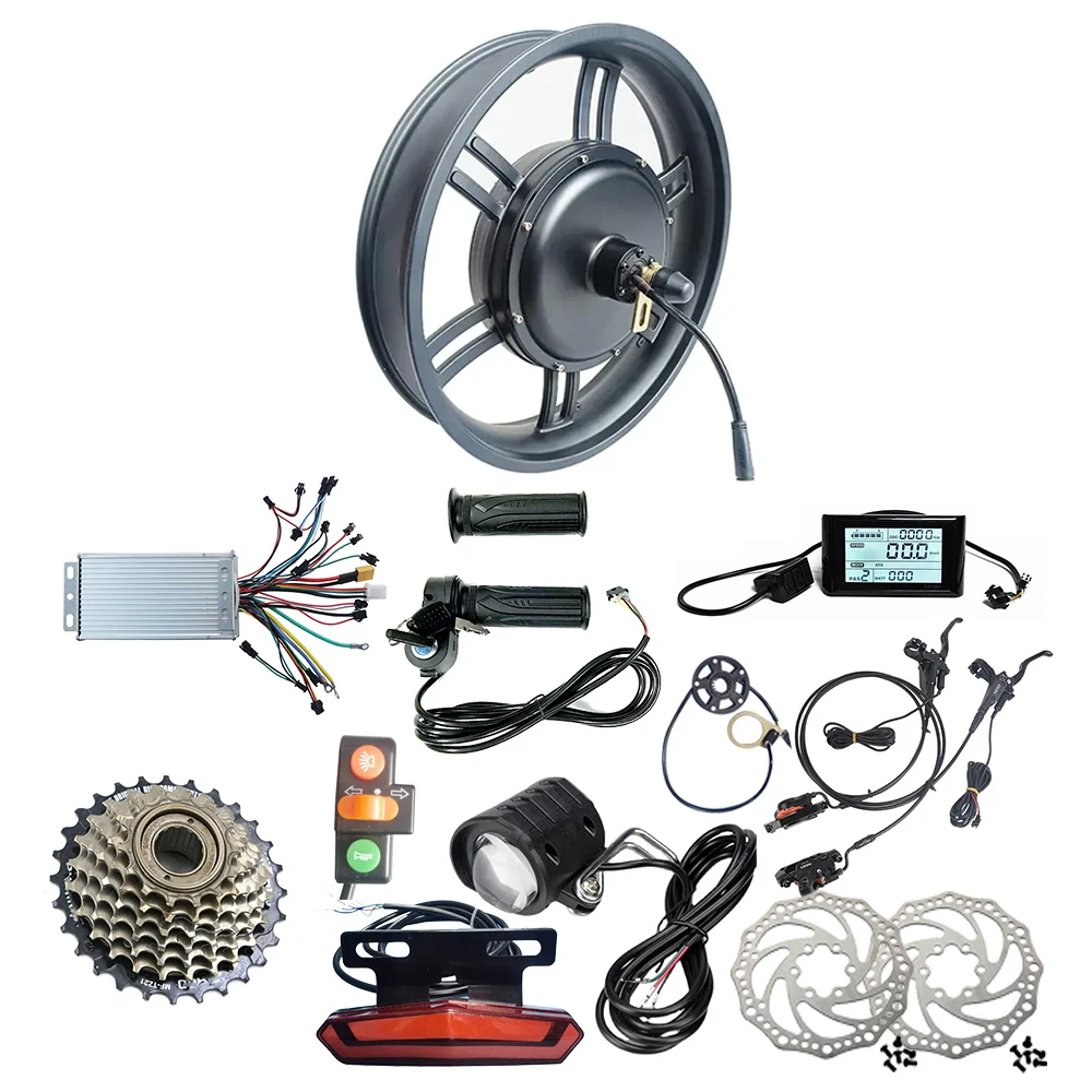 20x4 Inch Gearless Hub Motor Electric Bike Conversion Kit - 1000W