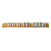 With push rod, natural wood color