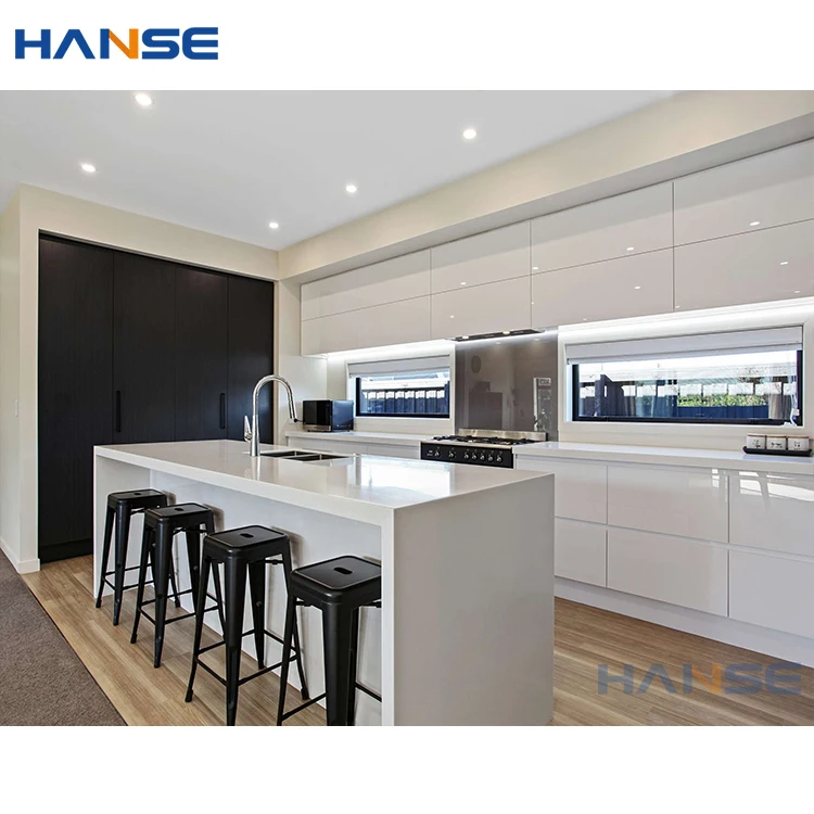 China Foshan Factory Price Contemporary Acrylic Sheet Kitchen Cabinets  Modern High Gloss White Acrylic Kitchen Cabinet