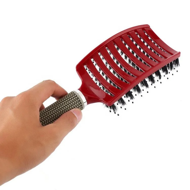 2019 Women Hair Scalp Massage Comb Bristle & Nylon Hairbrush Wet Curly Detangle Brush For Salon 