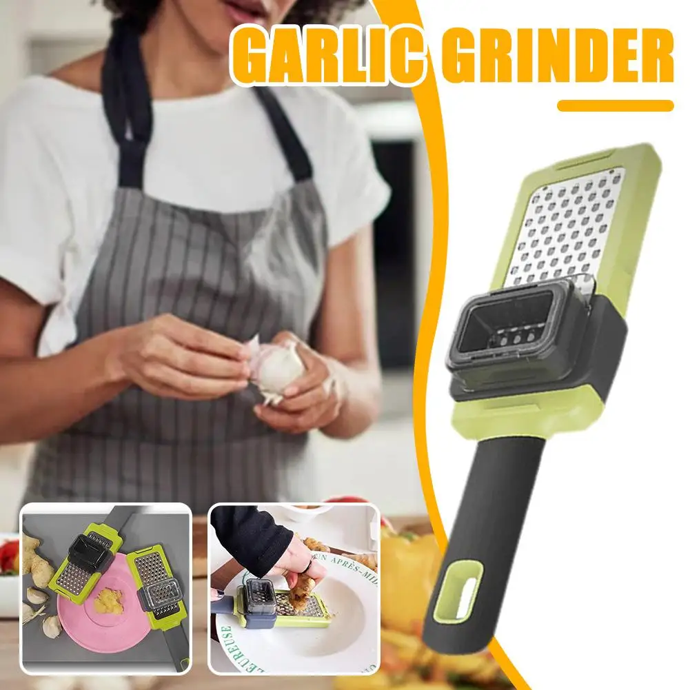 Efficient Garlic Crusher Handheld Ginger Garlic Grinding Grater Tool