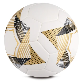 High-End Black Soccer Ball with Match Stripes Directly Supplied by Manufacturers for Football Matches