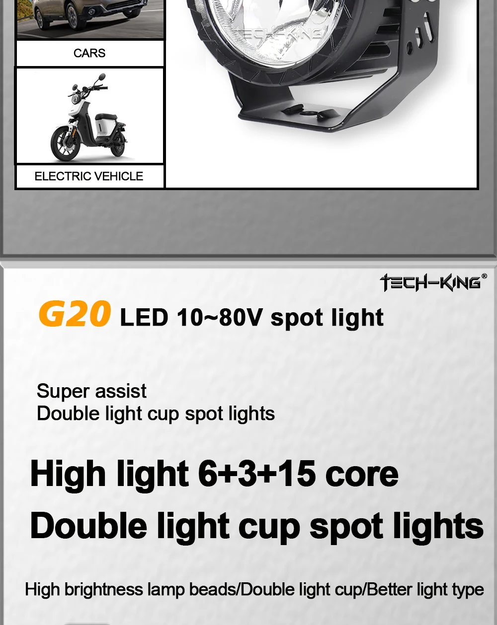 TK 3.5 Inch White Yellow Optional High Low Beam Car SUV Offroad Motorcycle ATV UTV BUS Truck LED Work Driving Head Fog Light For