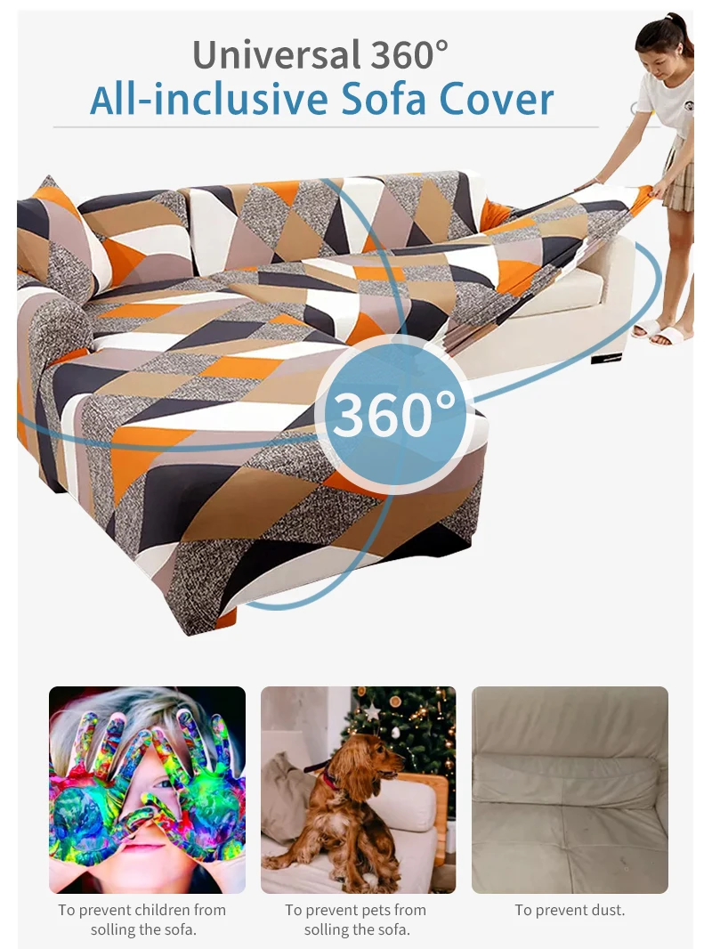 New Design Elastic Sofa Cover Stretch Sofa Slipcover Printed Sectional Sofa Seat Covers Couch