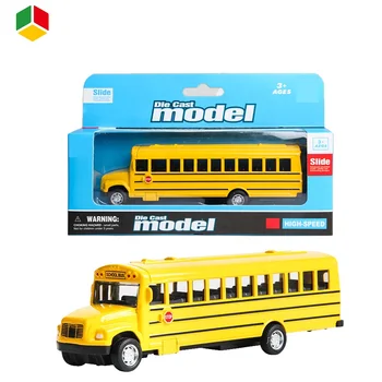 Wholesale Good Quality Metal 1:32 Diecast Yellow School Bus Model Toy For Sale For Kids