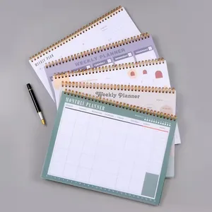 Custom Weekly Planner Notepad Colorful Loose Leaf Sticky Notes Memo Pads Desk Pad Calendar Colorful Calendar Posted It Printable