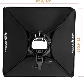 GODOX 50x50cm Bowen Mount S-Type Bracket Folding Storage Softbox with Honeycomb Grid + Carry Bag detail image