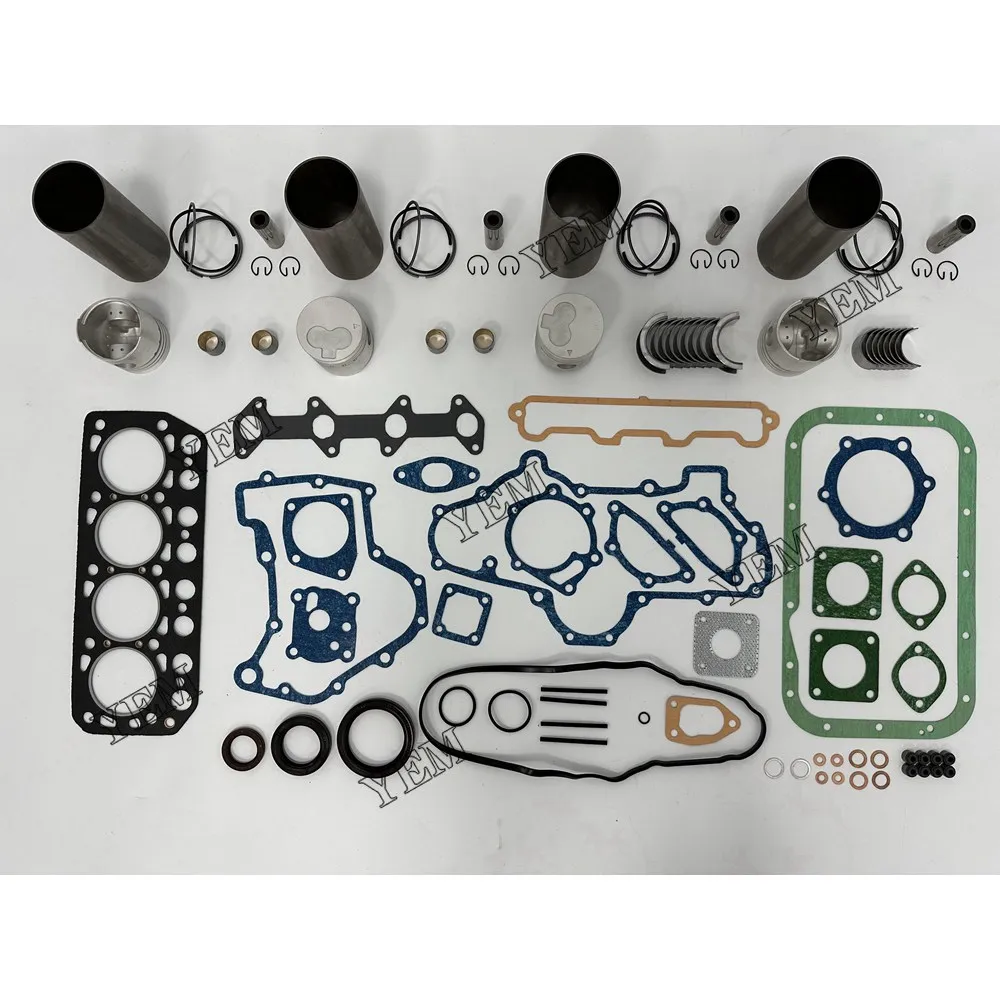 Rebuild Kit With Piston Ring Liner Cylinder Gaskets Piston Bearings For Mitsubishi K4E Diesel Engine Repair Parts