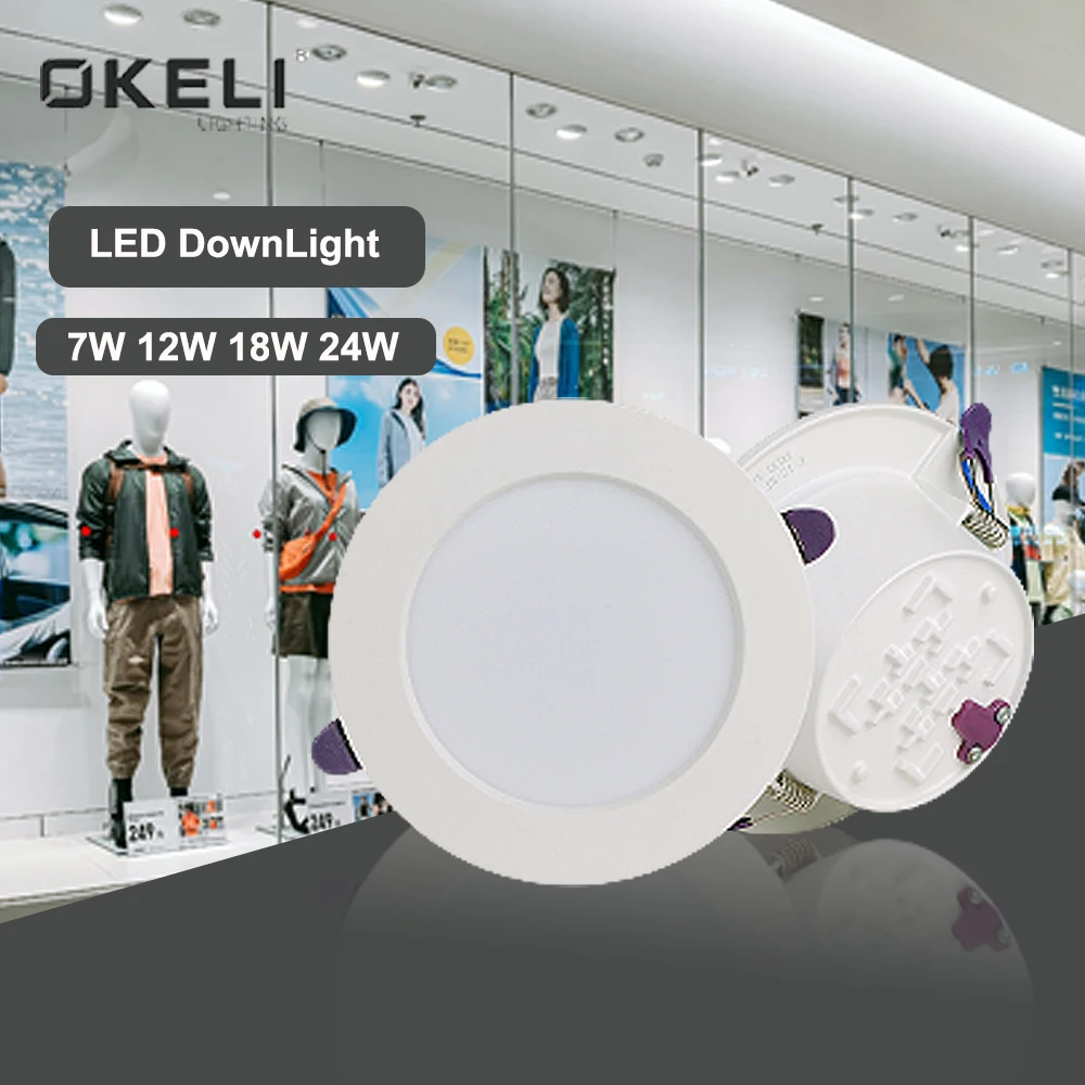 OKELI Supplier Best Price Commercial Indoor 5w 7w 230v Ceiling Recessed Led