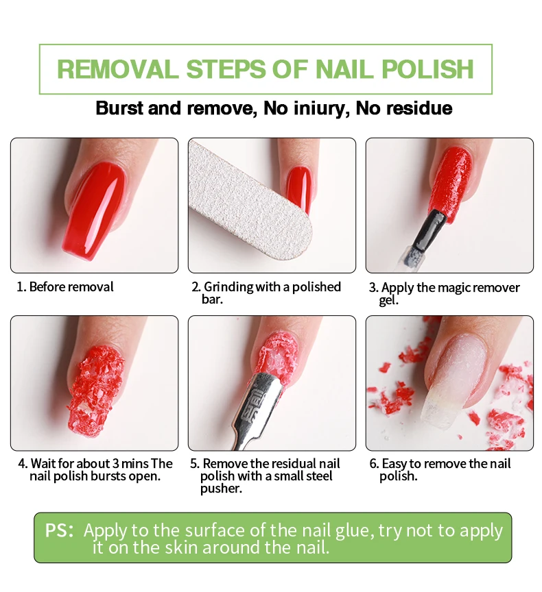 As Popular Nail Care Harmless 15ml Magic Nail Polish Remover Gel Set