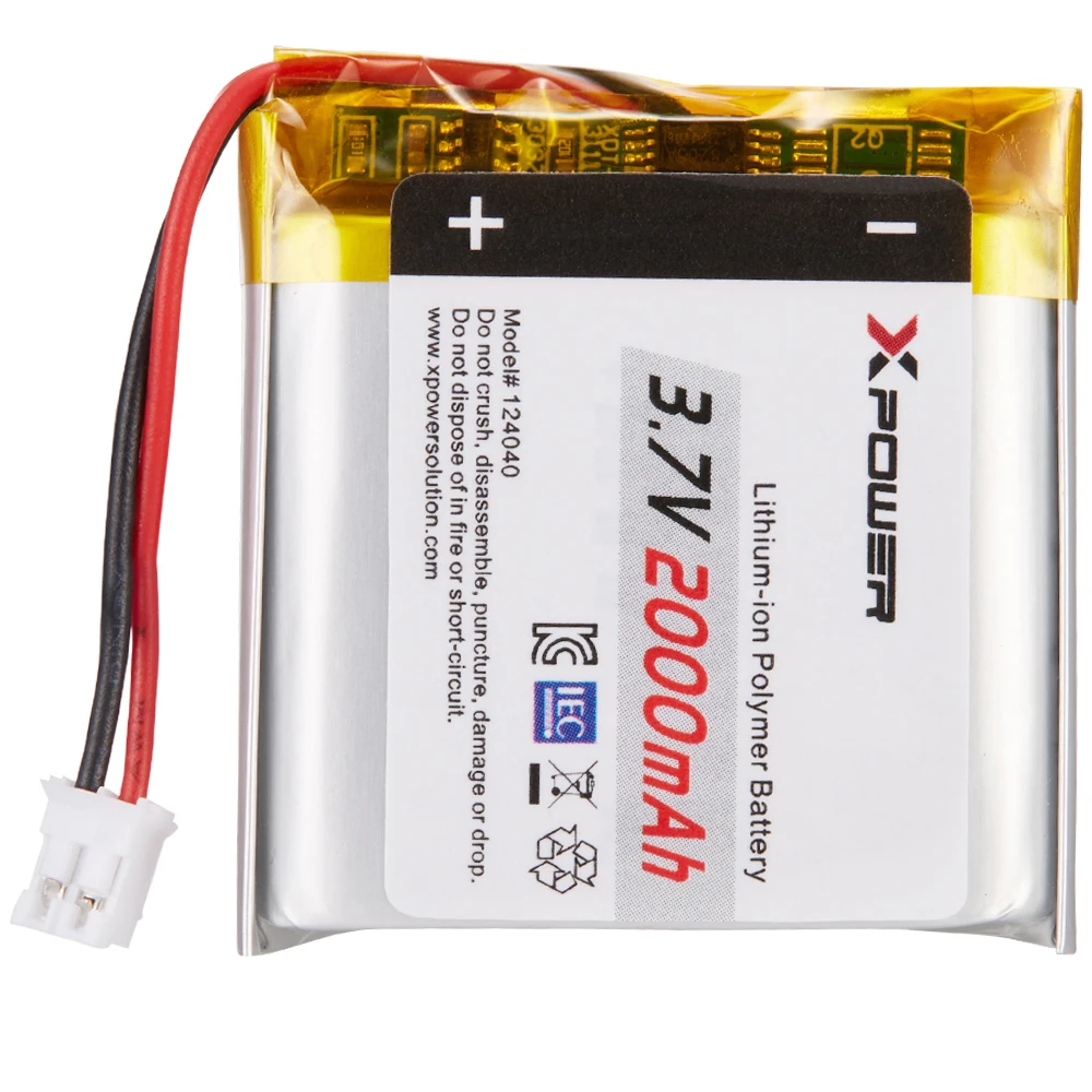 124040 3.7v 2000mah