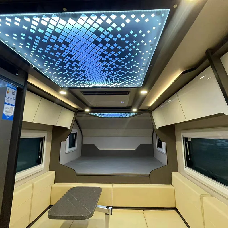 WC Top Quality Slide on Style Truck Pickup Hardtop Camper With Slide Out Kitchen and Interior Toilet for Pick up Truck Use