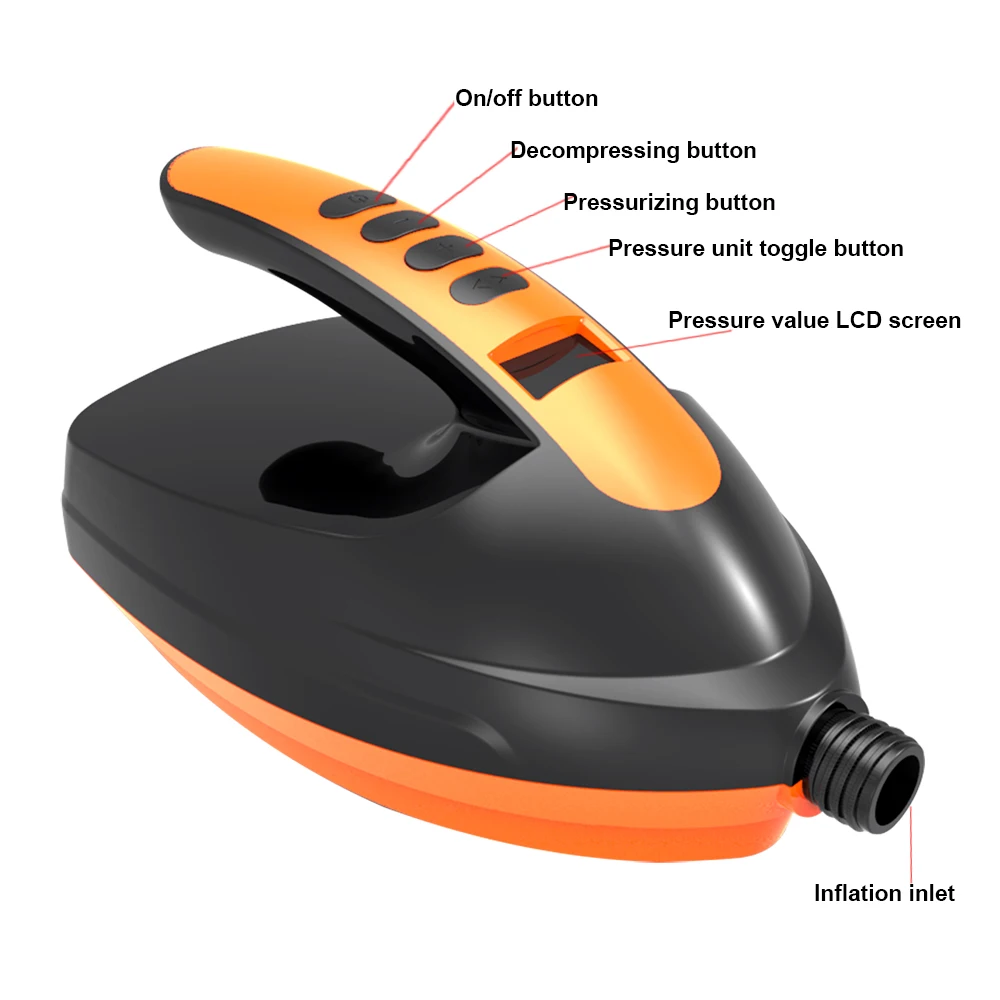 2019 factory new designed HT781 DC12V LCD Max 16PSI SUP air pump, View