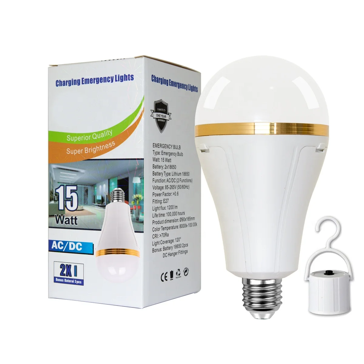 Emergency Light Bulb Battery Backup, Stay Lights Up When Hurricane power  outage