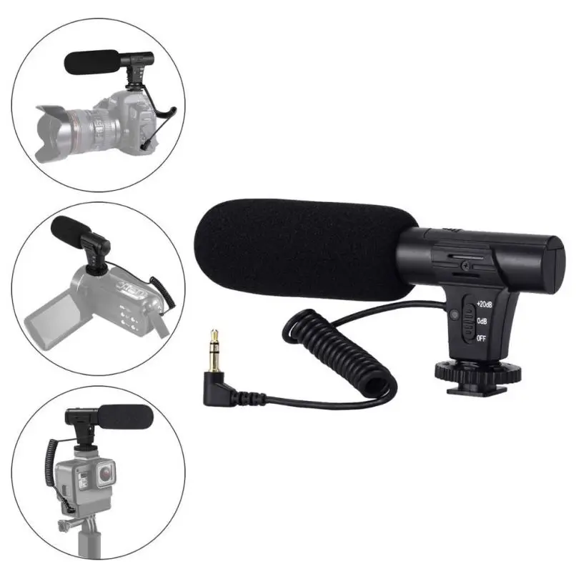 Digital Camera Audio Recorder Wireless Collar Microphone Youtuber Vlogging Video Mic for Mobile Shotgun Microphone