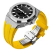 Silver Case+Yellow Band