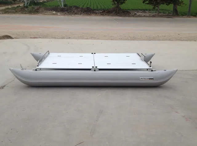 Pvc Inflatable Pontoon Boat 3.6m With Aluminum Platform Fishing Boat ...