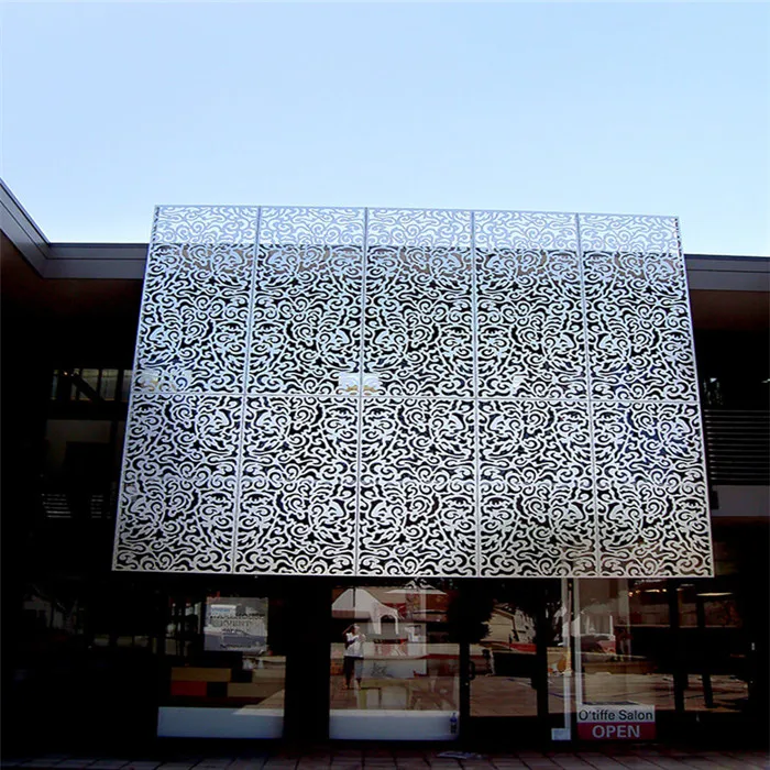 New Design Decoration Laser Cutting Pattern Design Aluminium Perforated Exterior Building Facade Panel