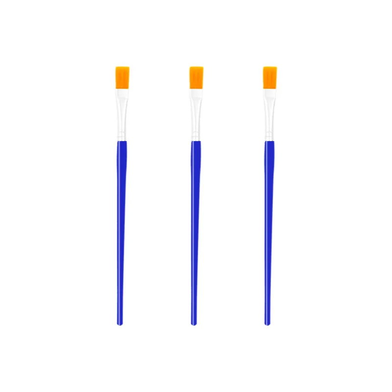 Дешевая оптовая продажа 10 5 см плоская кисть для рисования акриловая масляная акварель нейлоновая синяя пластиковая ручка Кисть