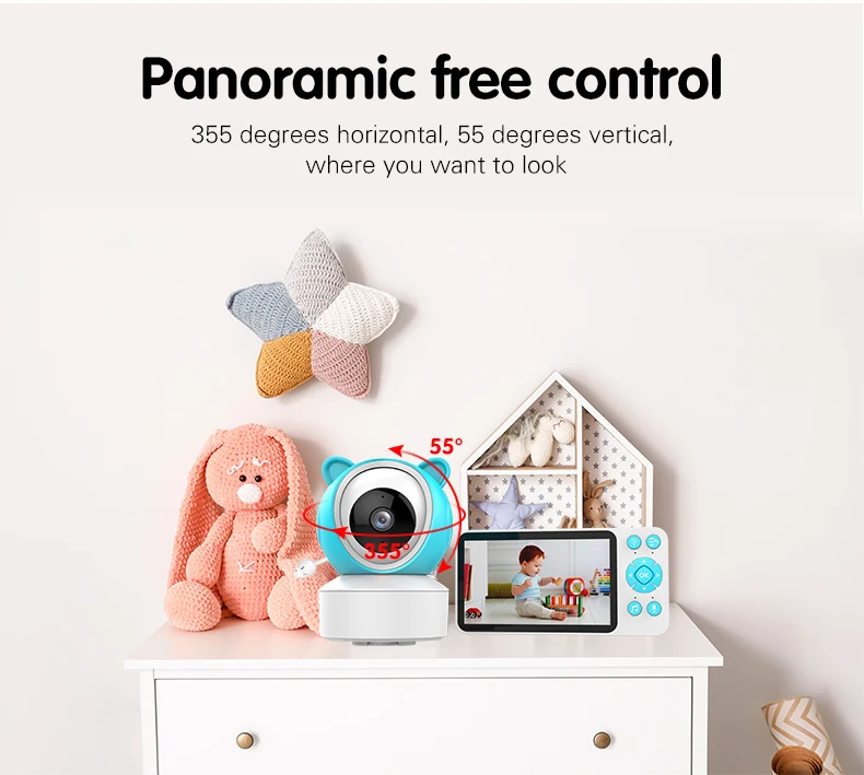 1080P Remote Video Intercom 8 Lullabies Motion Cry Detector Feeder Reminder WiFi IP Baby Monitor Surveillance Camera 58