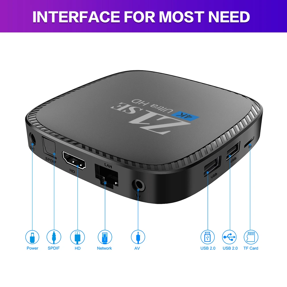 z1 Se Android 10.0 Os TV Box 2gb 16gb and 1gb 8gb Allwinner