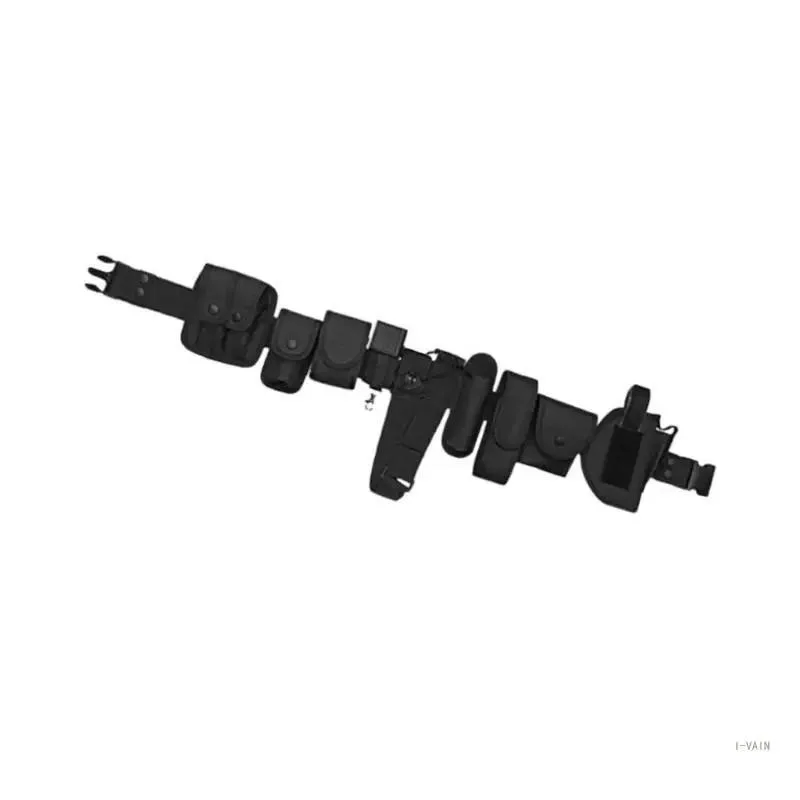 Outdoor Premium Waist Belt with Multiple Compartments Adjustable for Hiking Camping Hunting Mountaineering Tactical Belt